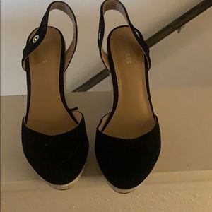 Black express wedges never worn